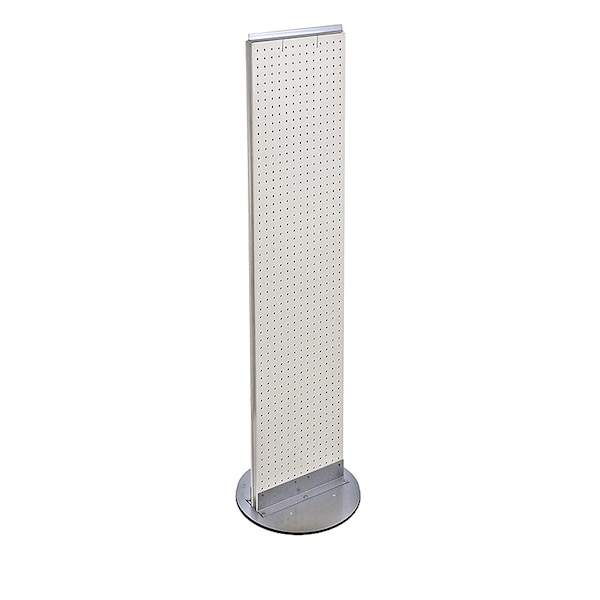 2-Sided Pegboard Floor Display Revolving Base Panel Size:13.5"x60"